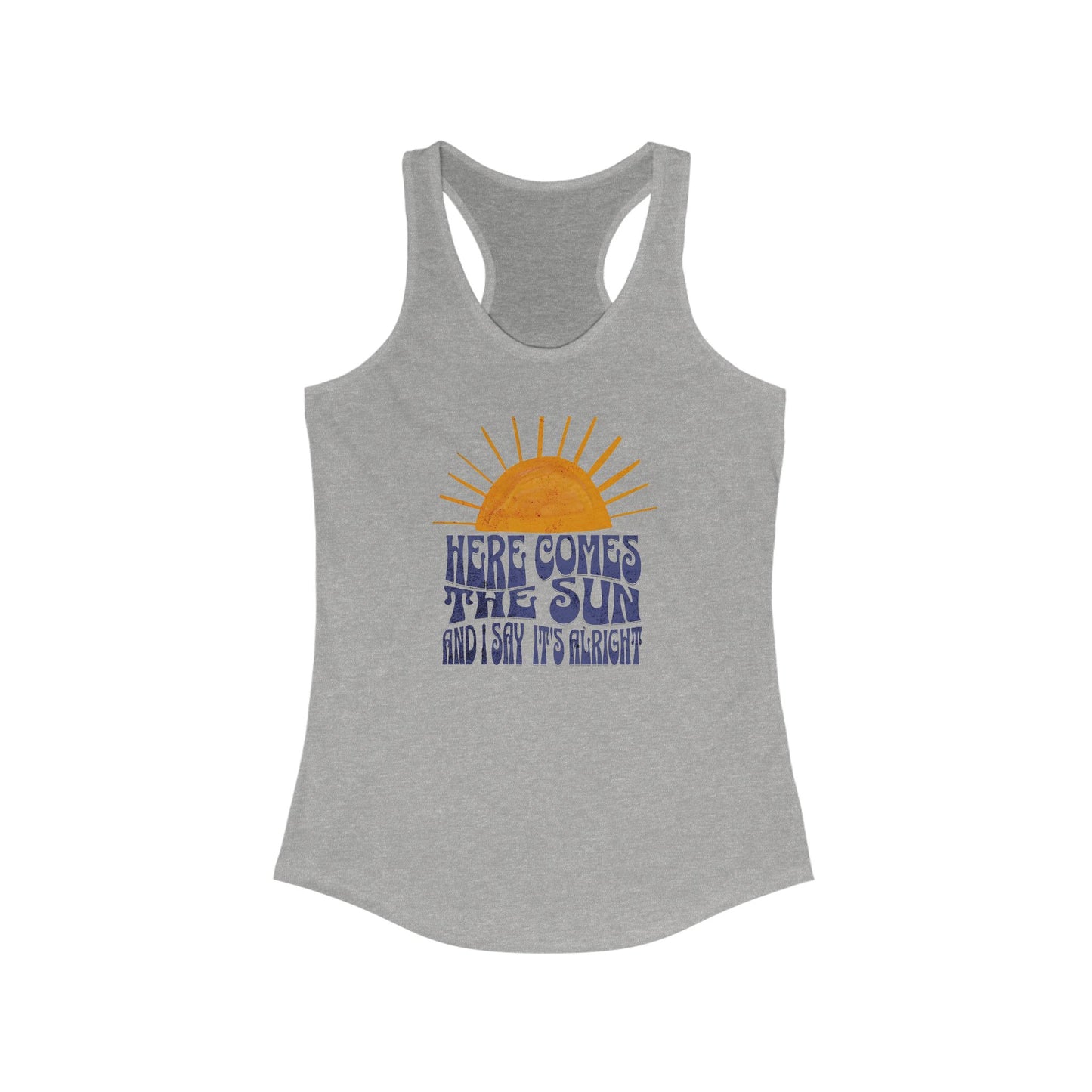 Lyrics - Here Comes The Sun Racerback Tank