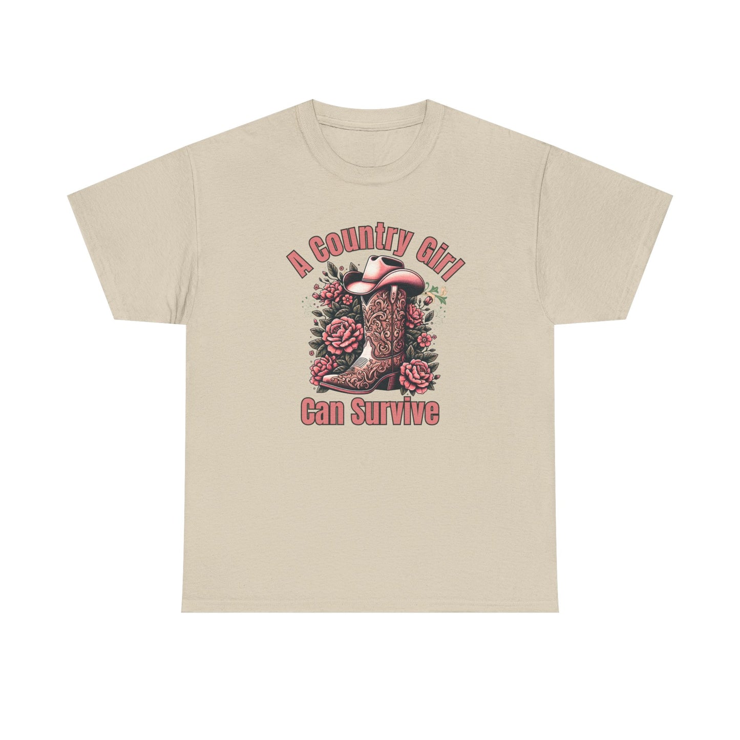 A Country Girl Can Survive Tee, Unisex Heavy Cotton - NEW 2025