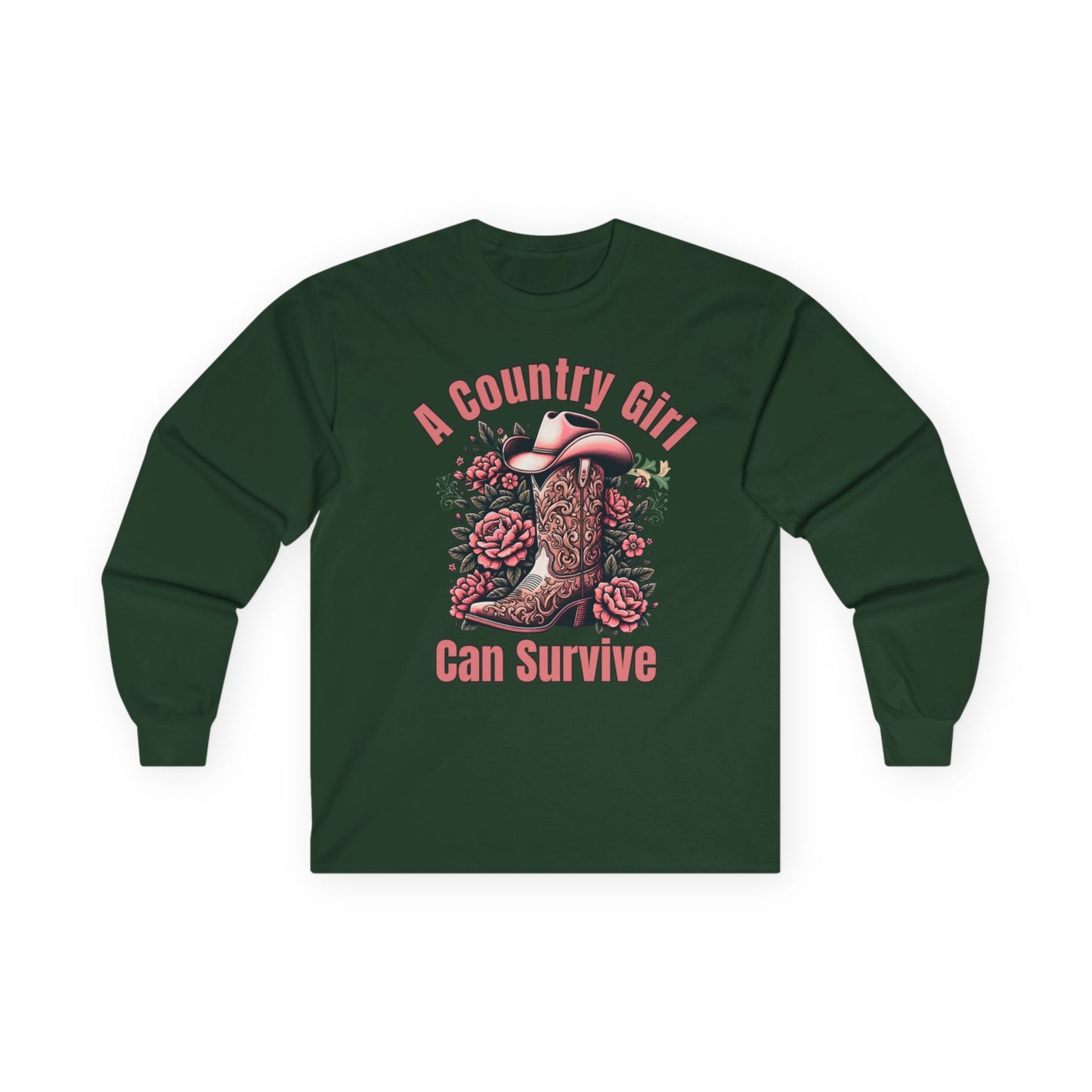 A Country Girl Can Survive Long Sleeve Tee | NEW 2025