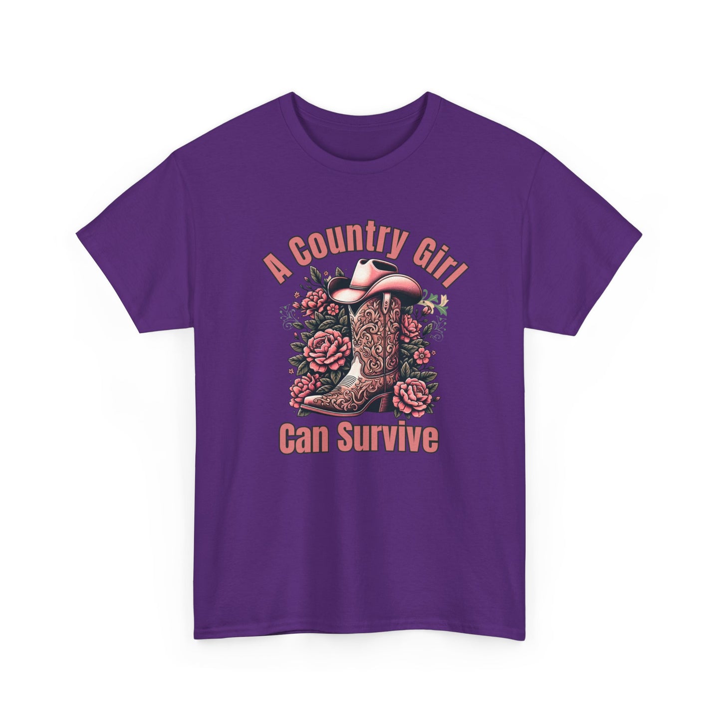 A Country Girl Can Survive Tee, Unisex Heavy Cotton - NEW 2025