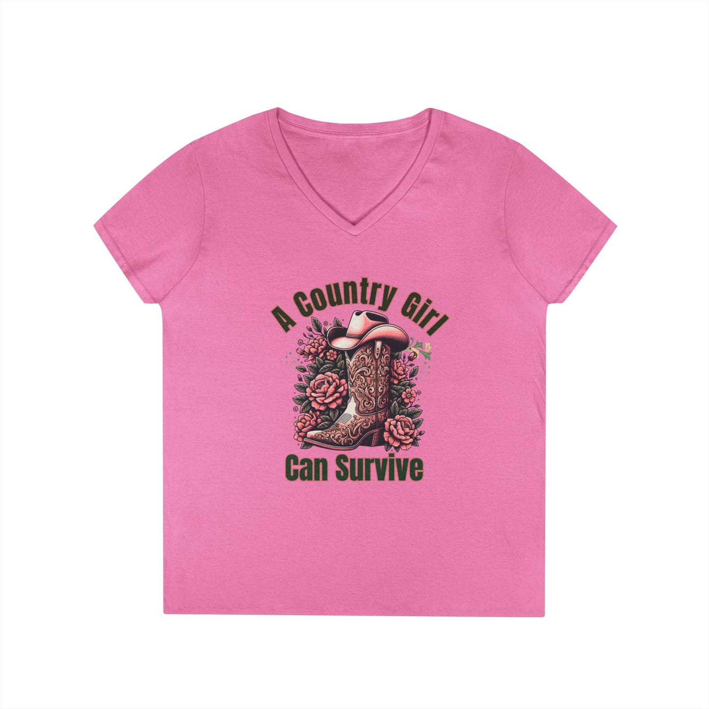 Country Girl V-Neck T-Shirt, -NEW 2025