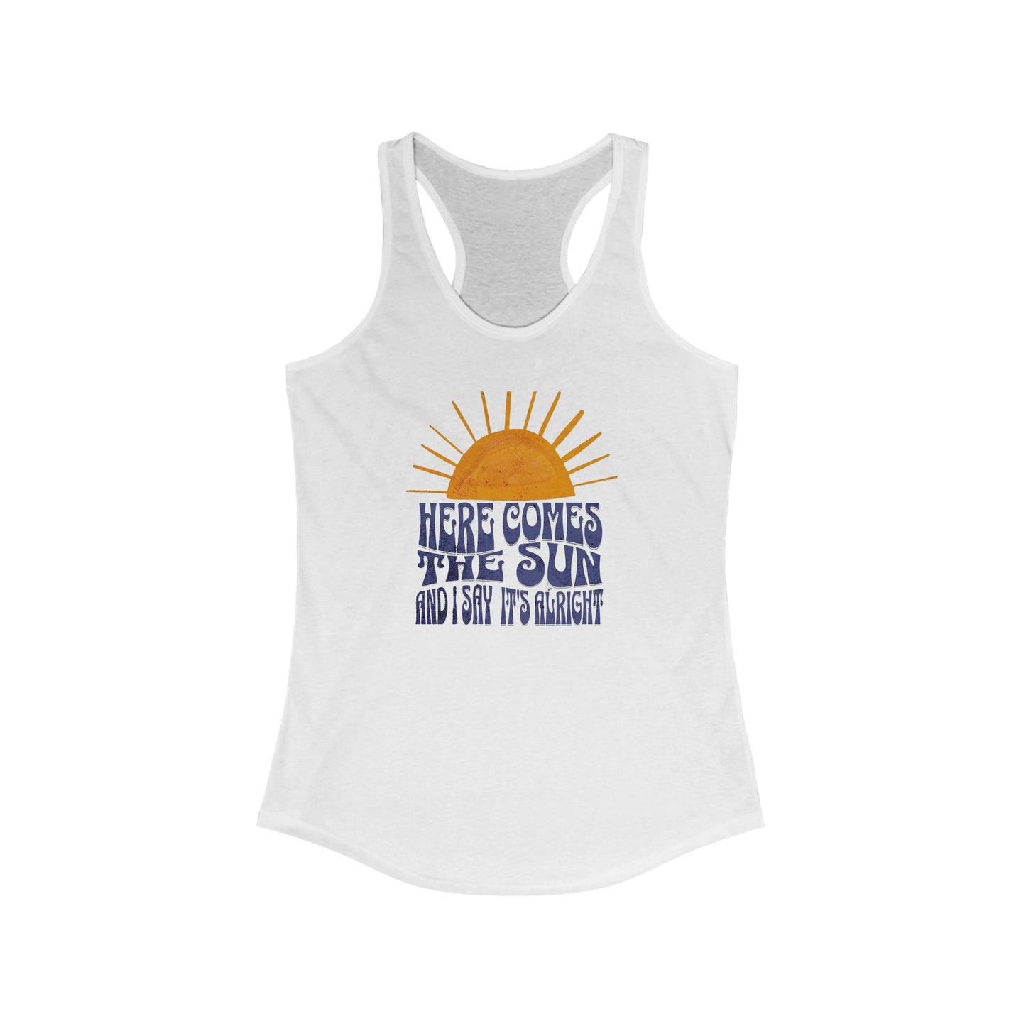Lyrics - Here Comes The Sun Racerback Tank