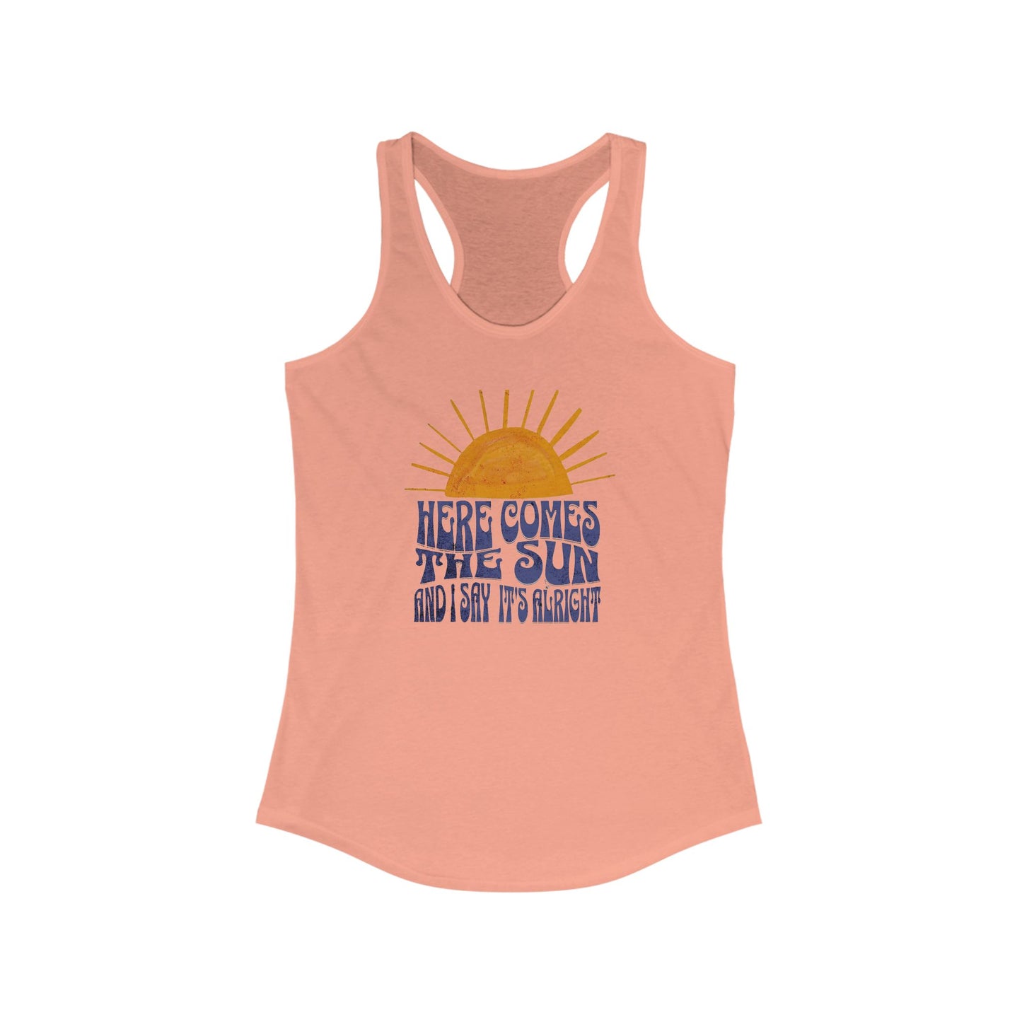 Lyrics - Here Comes The Sun Racerback Tank