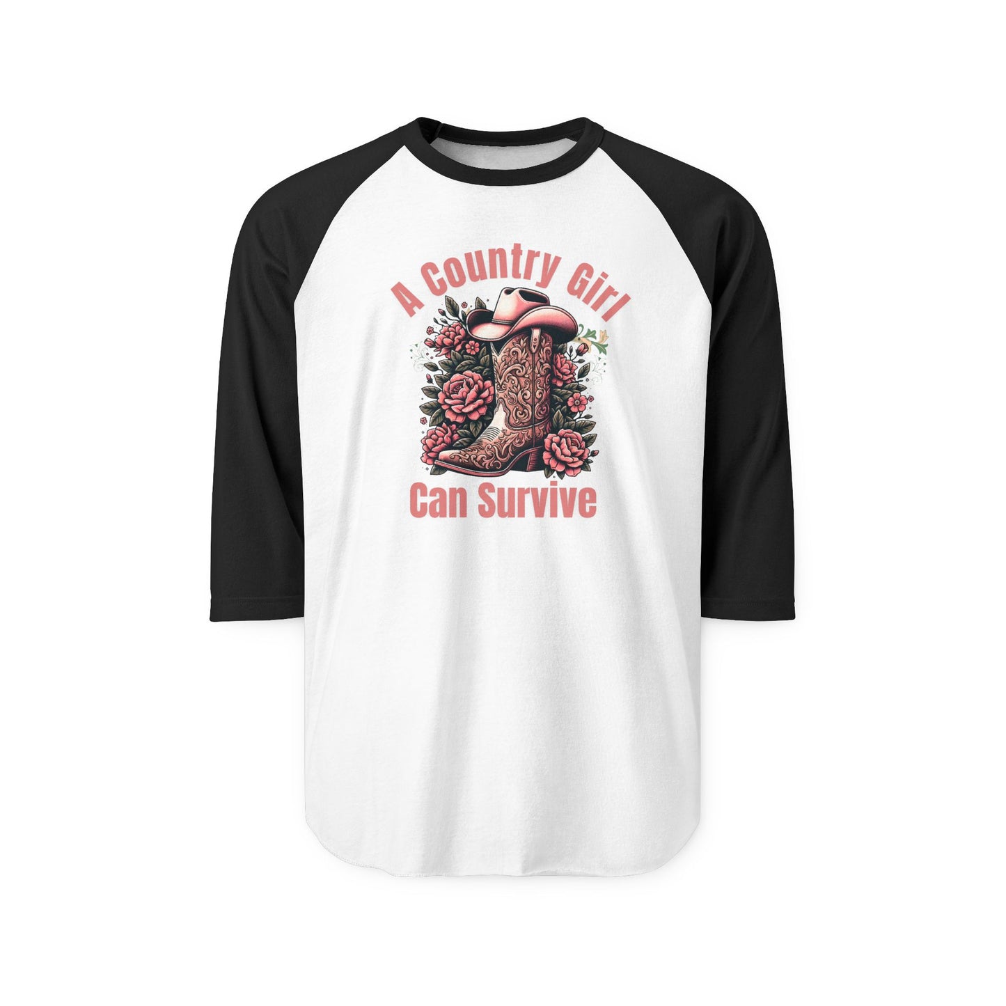 Country Girl Can Survive Raglan Shirt - New 2025