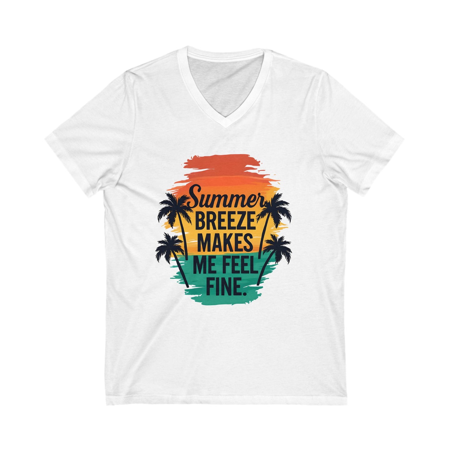 NEW! Lyrics Summer Breeze V-Neck Tee for Relaxation & Chill Vibes