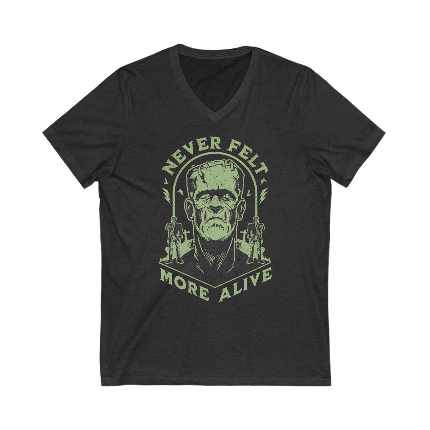 Halloween 2024 Alive Jersey Short Sleeve V-Neck Tee