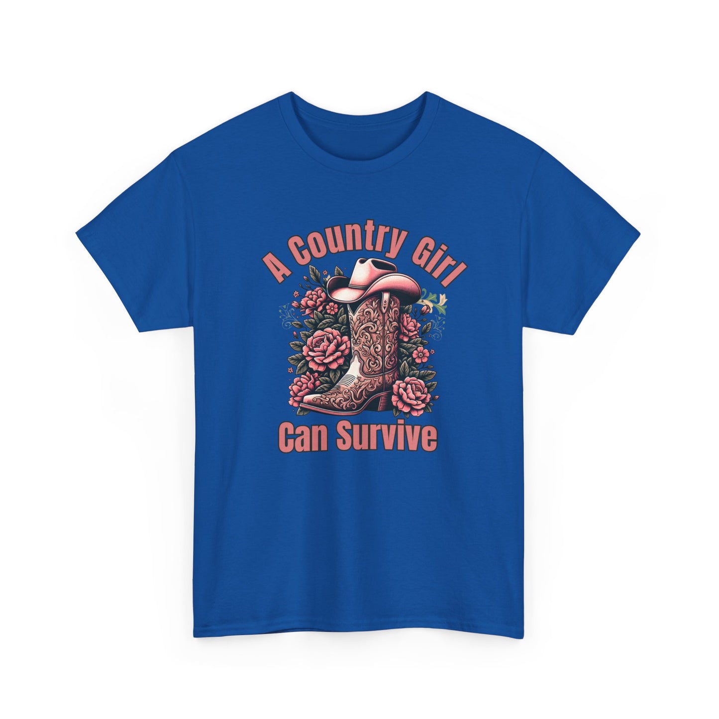 A Country Girl Can Survive Tee, Unisex Heavy Cotton - NEW 2025