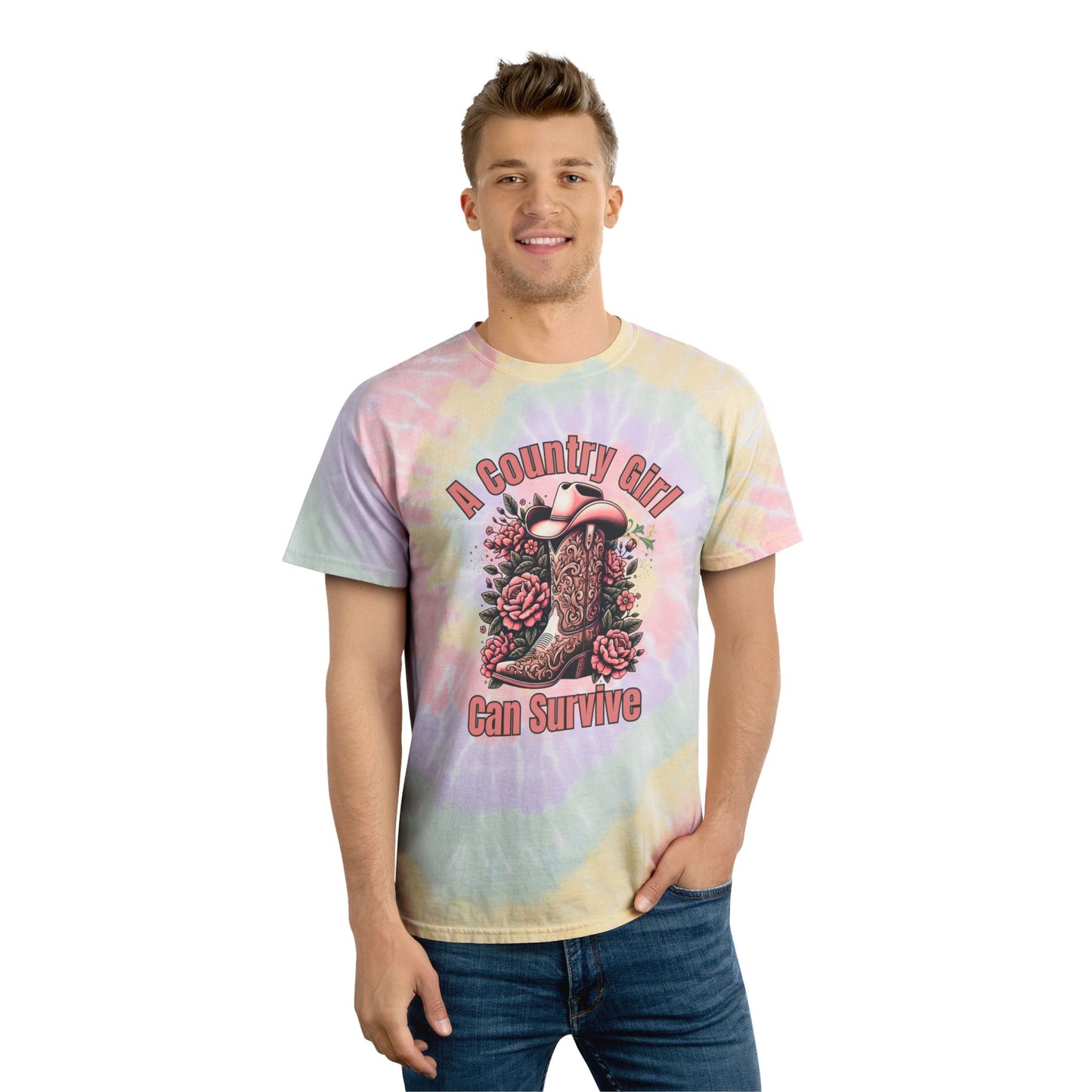 Tie-Dye Tee - A Country Girl Can Survive - NEW 2025