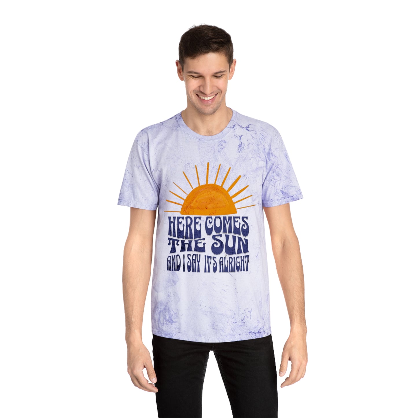 Lyrics Here Comes The Sun Unisex T-Shirt - Colorblast