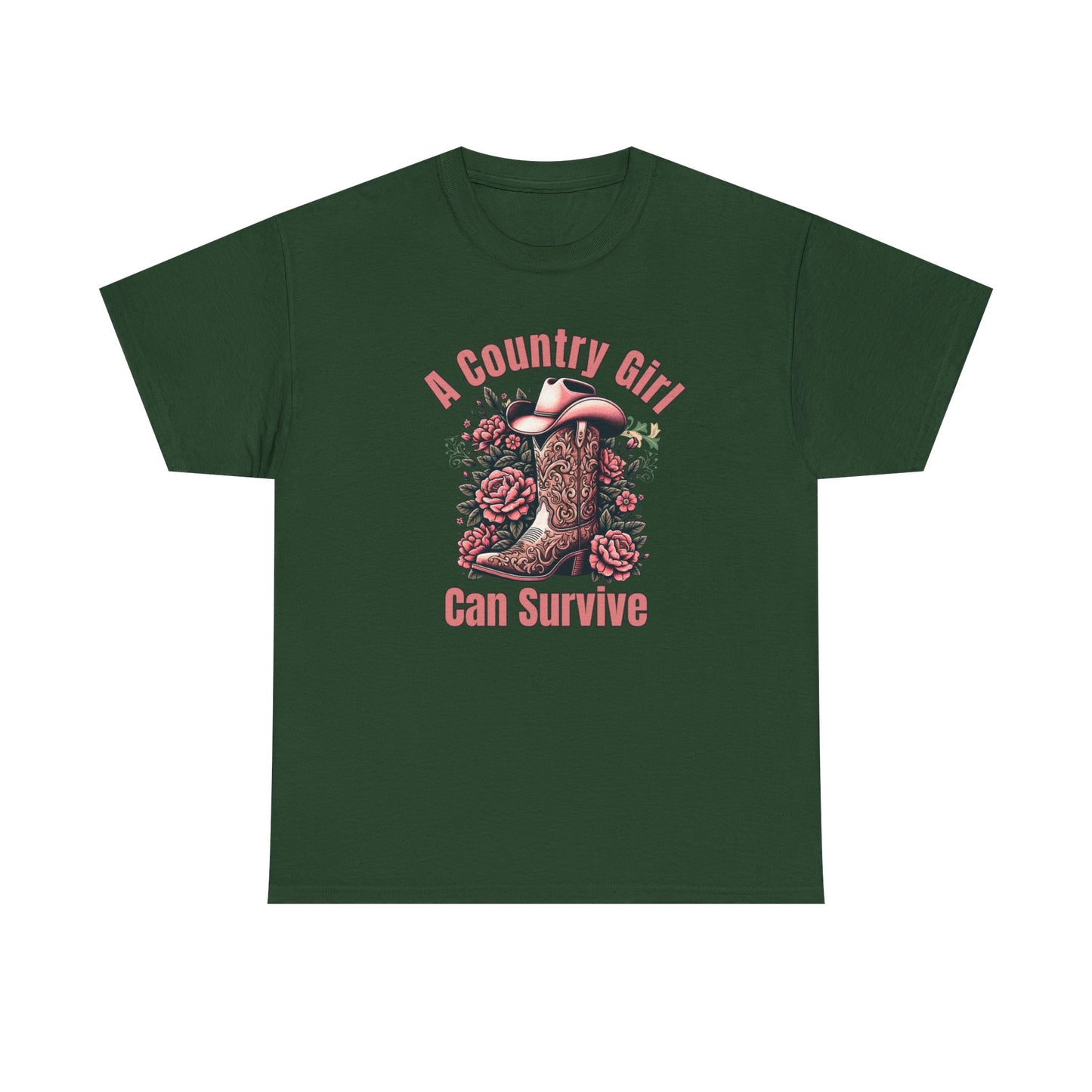 A Country Girl Can Survive Tee, Unisex Heavy Cotton - NEW 2025
