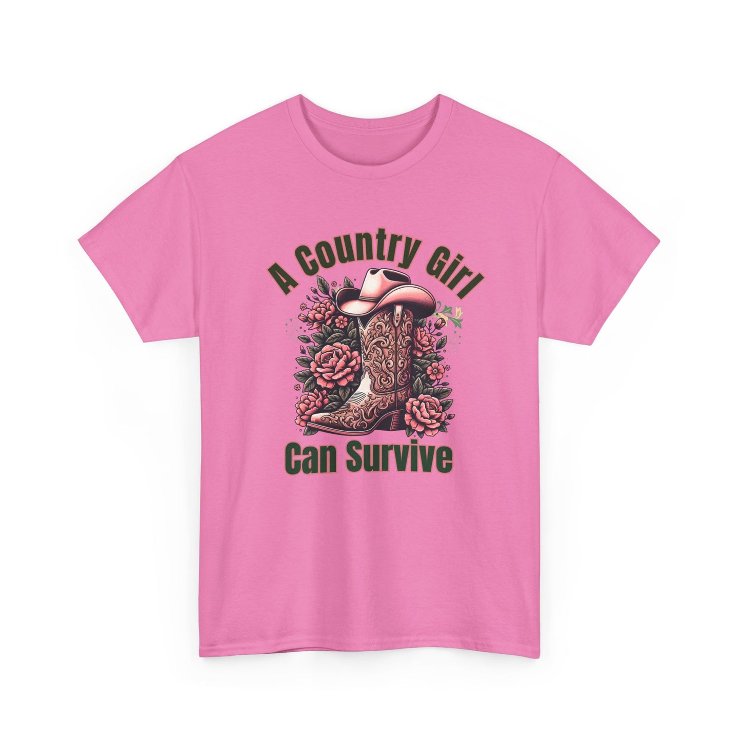 A Country Girl Can Survive Tee, Unisex Heavy Cotton - NEW 2025