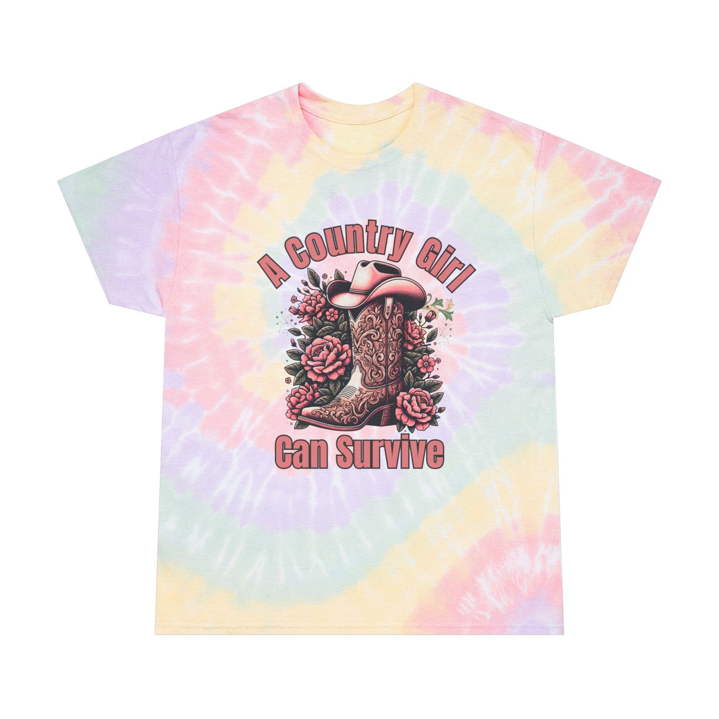 Tie-Dye Tee - A Country Girl Can Survive - NEW 2025