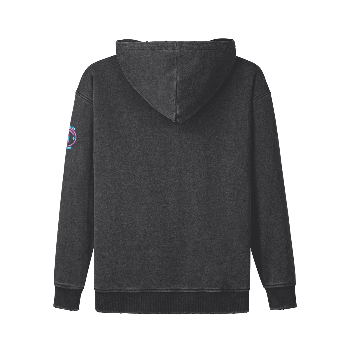 Alibier Unisex Snow Wash Snap Collar Hoodie