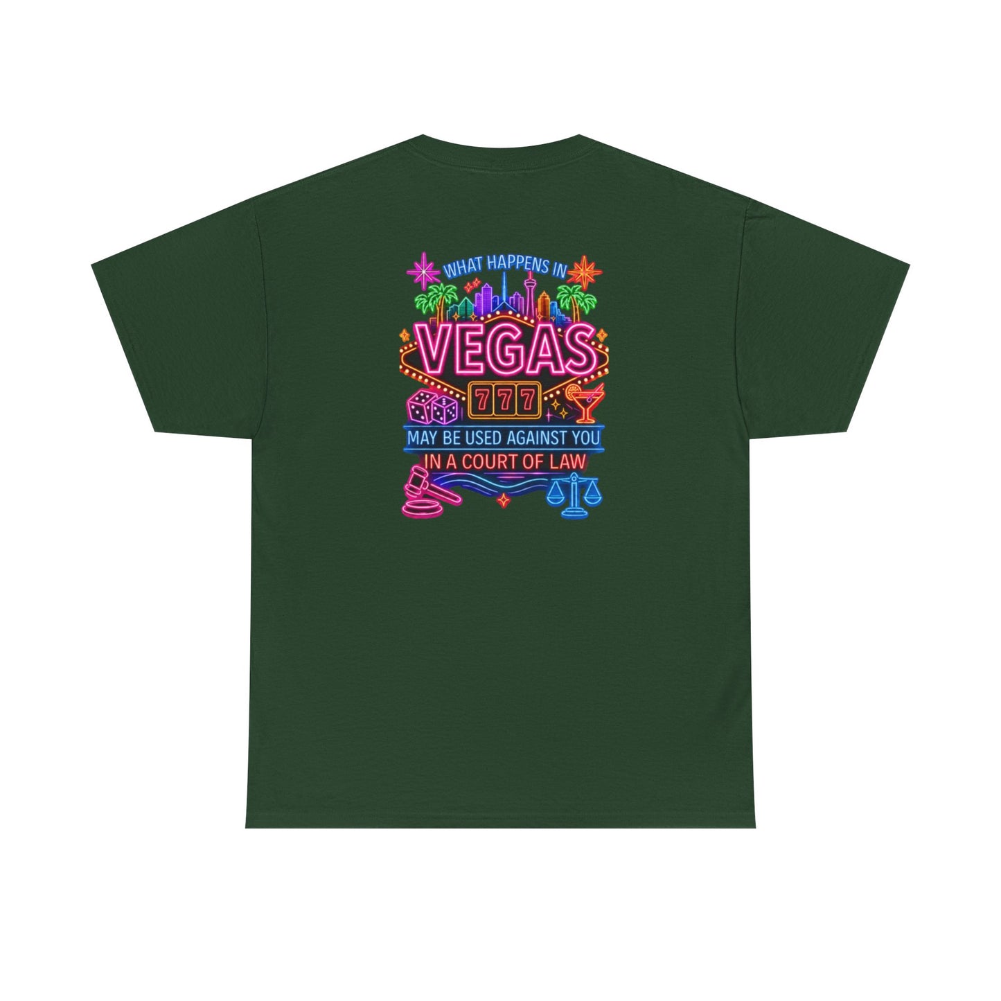 What Happens In Vegas Neon Graphic Tee  Crime Con 26'