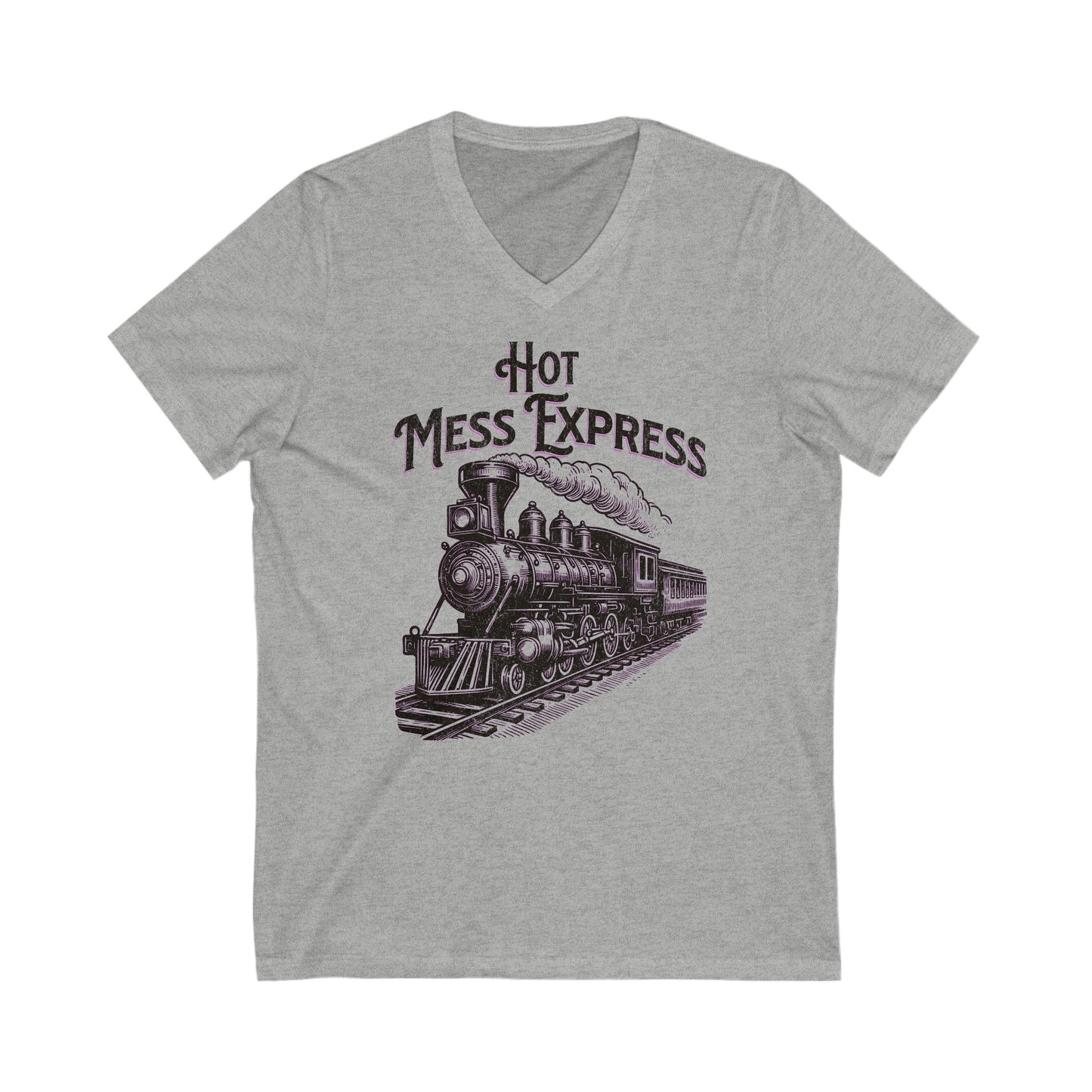 Hot Mess Express Unisex Jersey Short Sleeve V-Neck Tee