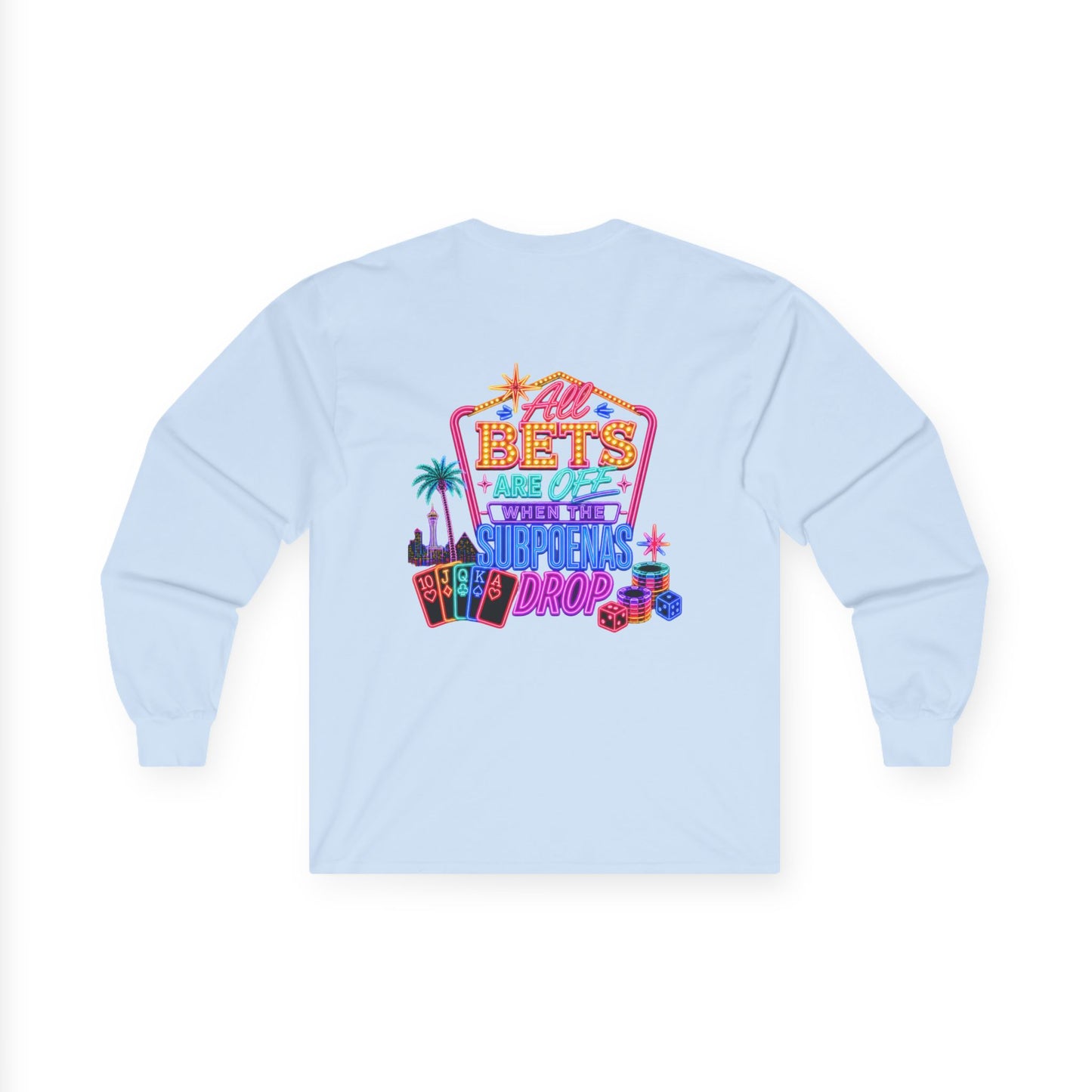 Retro Vegas Crewneck Long Sleeve Tee – "All Bets Are Off" Crime Con 26'