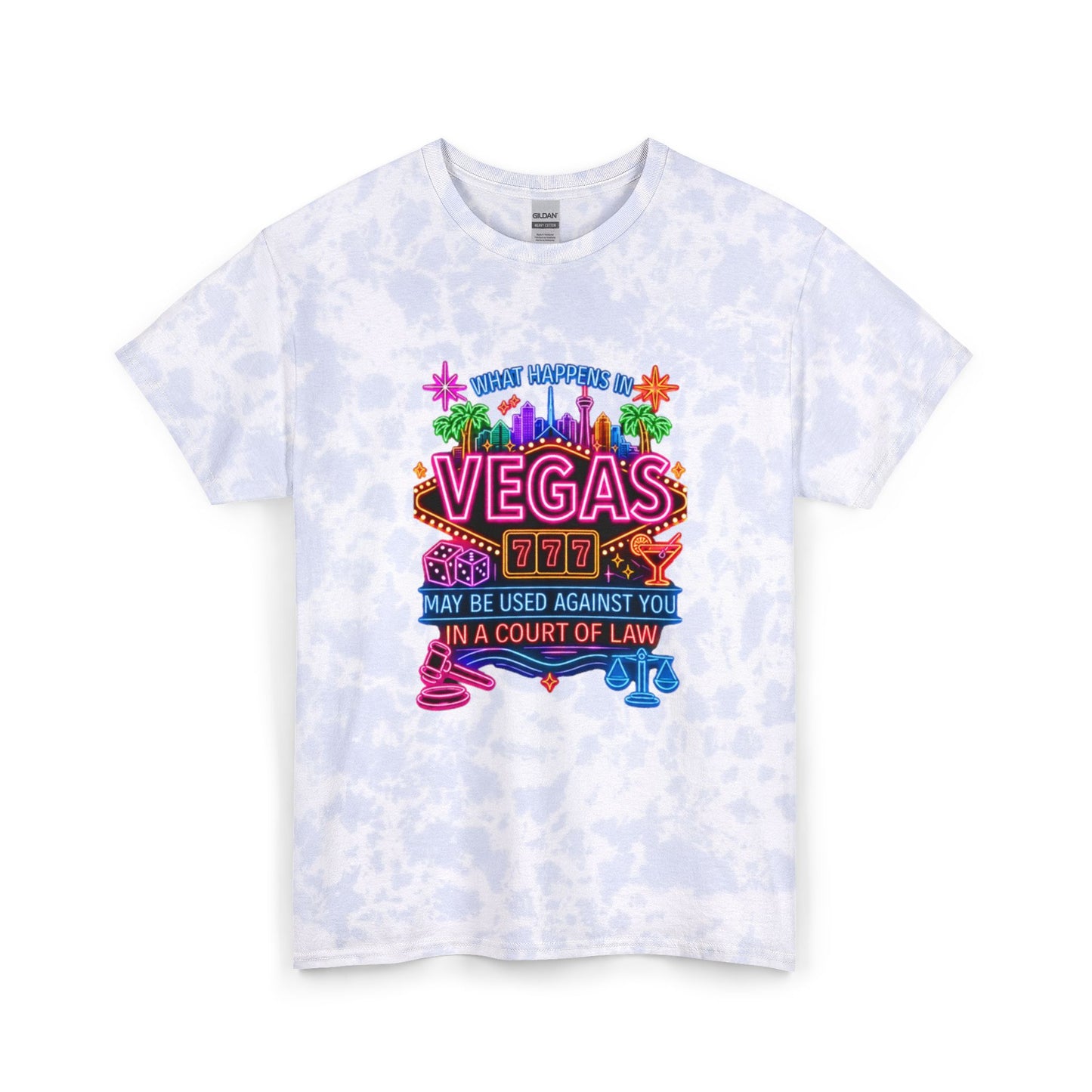 Las Vegas Tie-Dye Tee — "What Happens in Vegas" (No Logo)