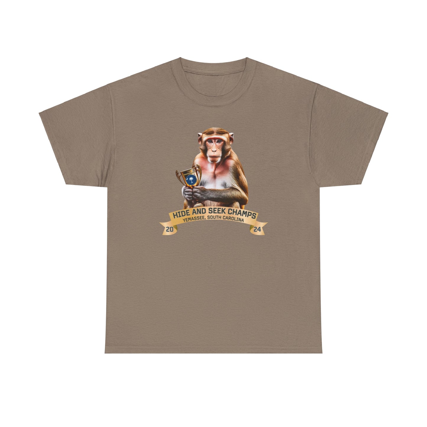 Yemassee Monkeys Hide and Seek Champs Unisex Heavy Cotton Tee