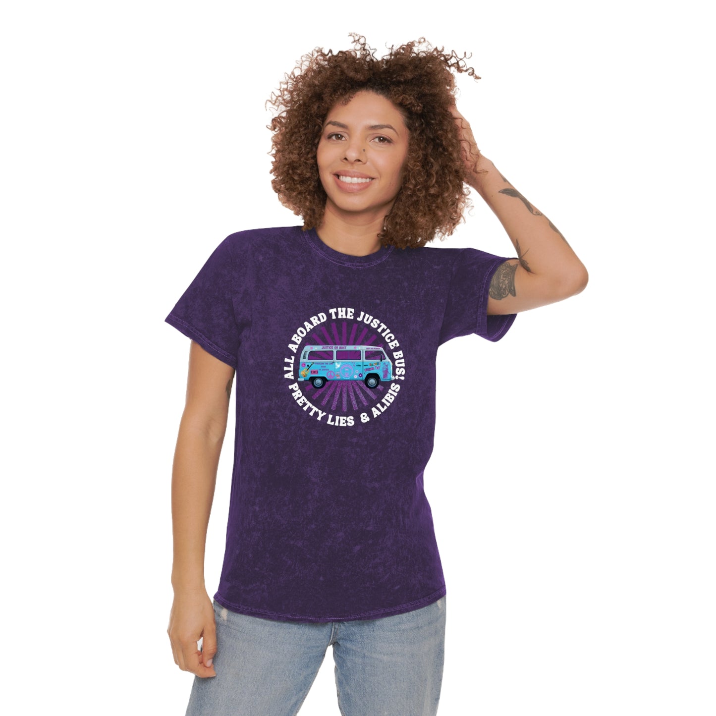 Justice Bus Unisex Mineral Wash T-Shirt