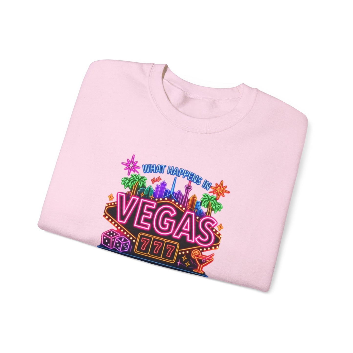 Las Vegas Neon "What Happens In Vegas" Crime Con 26' (Design 2)  Crewneck Sweatshirt