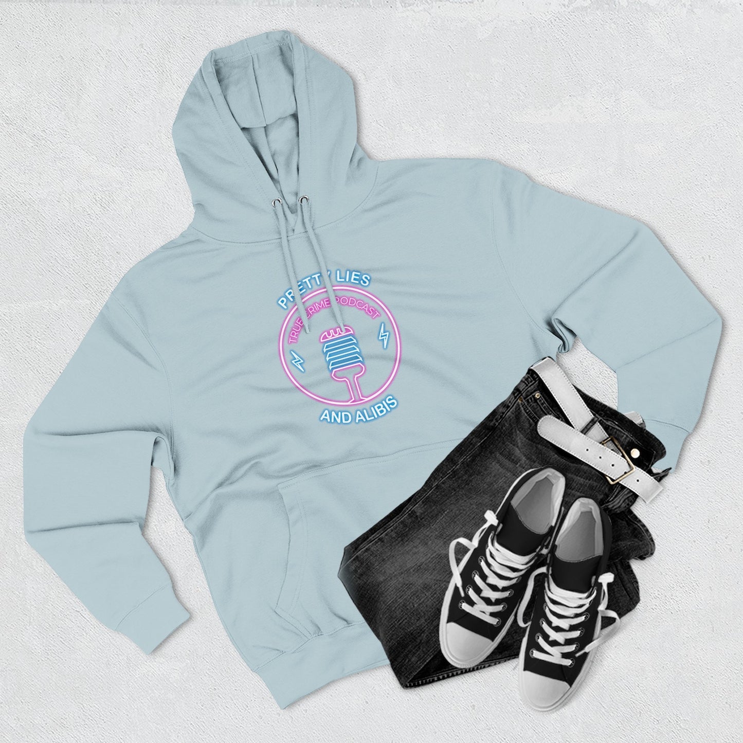 Retro Vegas Neon Hoodie — "What Happens In Vegas" (Design 2) Crime Con 26'