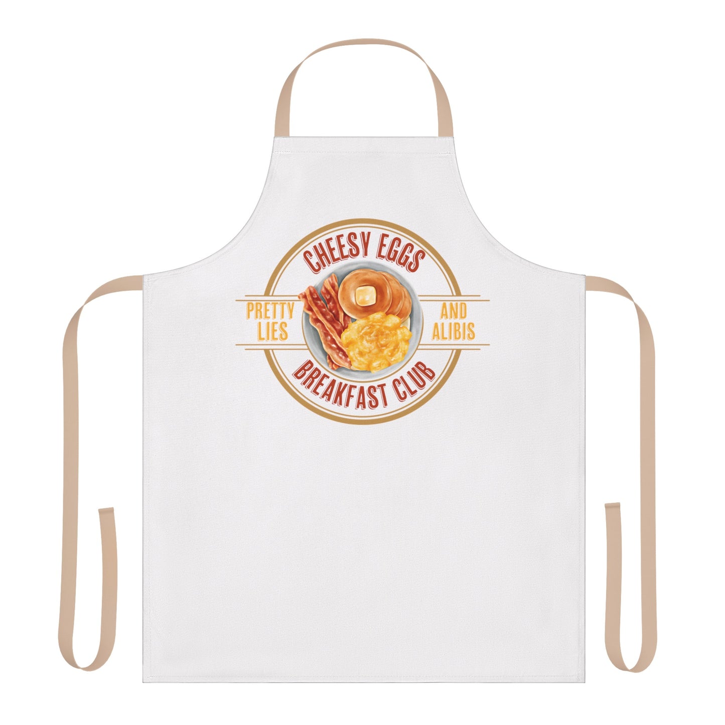 Cheesy Eggs Breakfast Club Apron, 5-Color Straps (AOP)