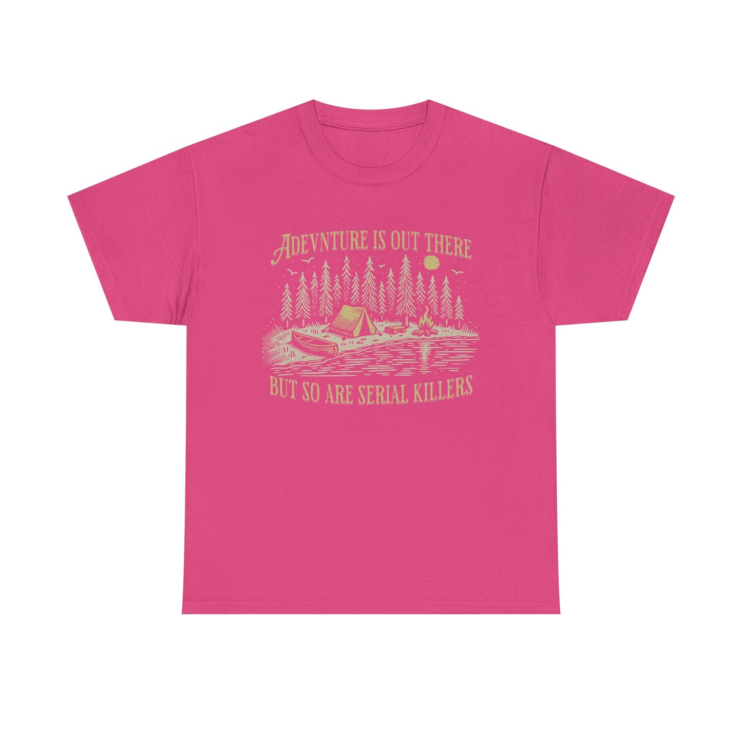 Adventure Is Out There Unisex Heavy Cotton Tee - Funny Outdoor Shirt