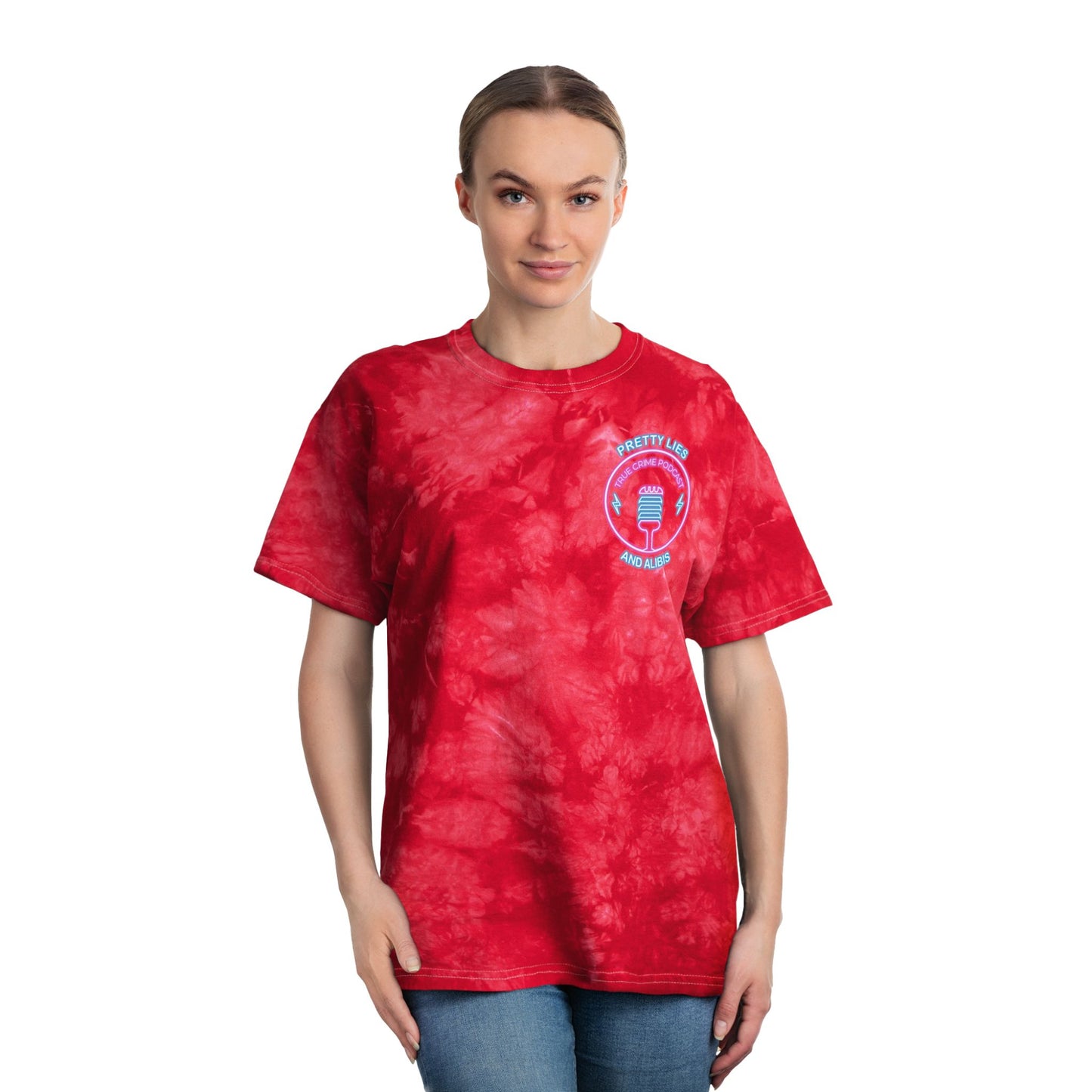 Tie-Dye Tee — Neon "Stack Chips Not Charges" Crime Con 26'