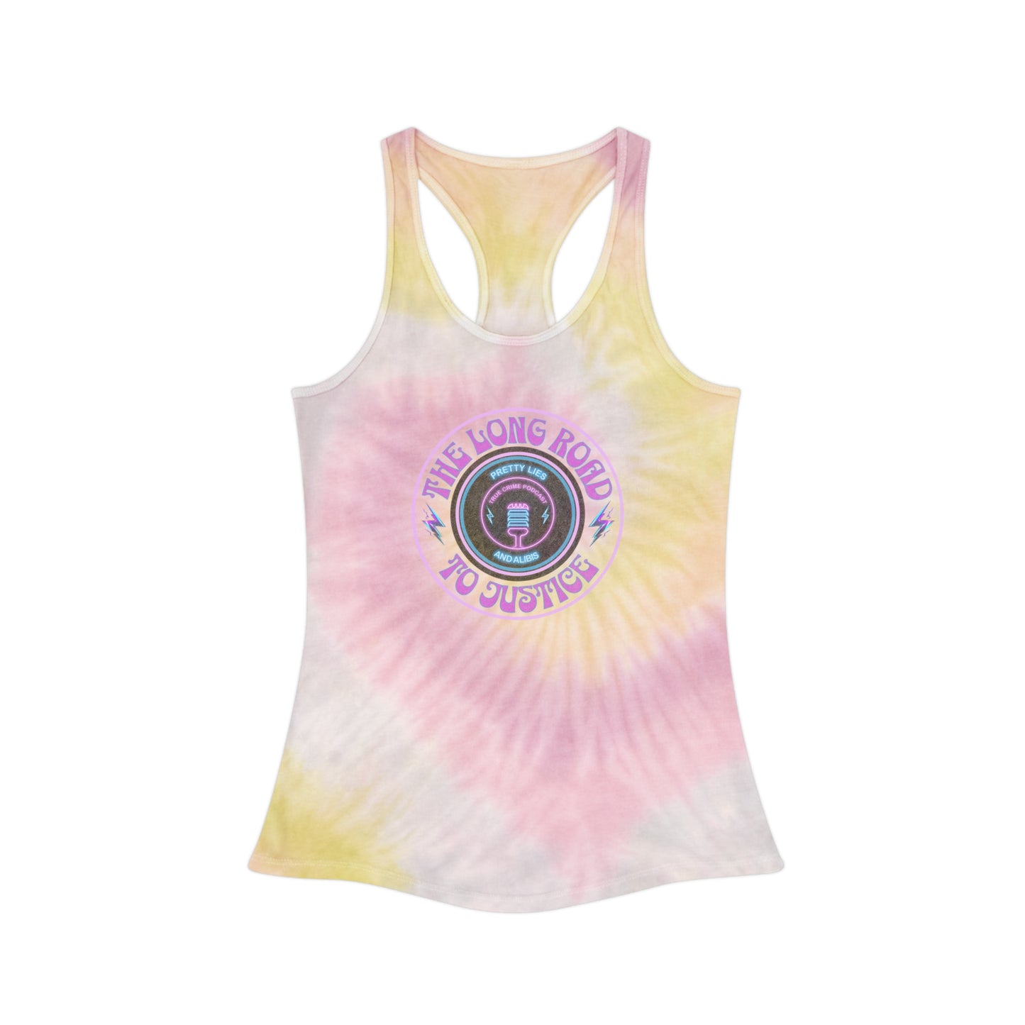 Long Road To Justice Tie Dye Racerback Tank Top