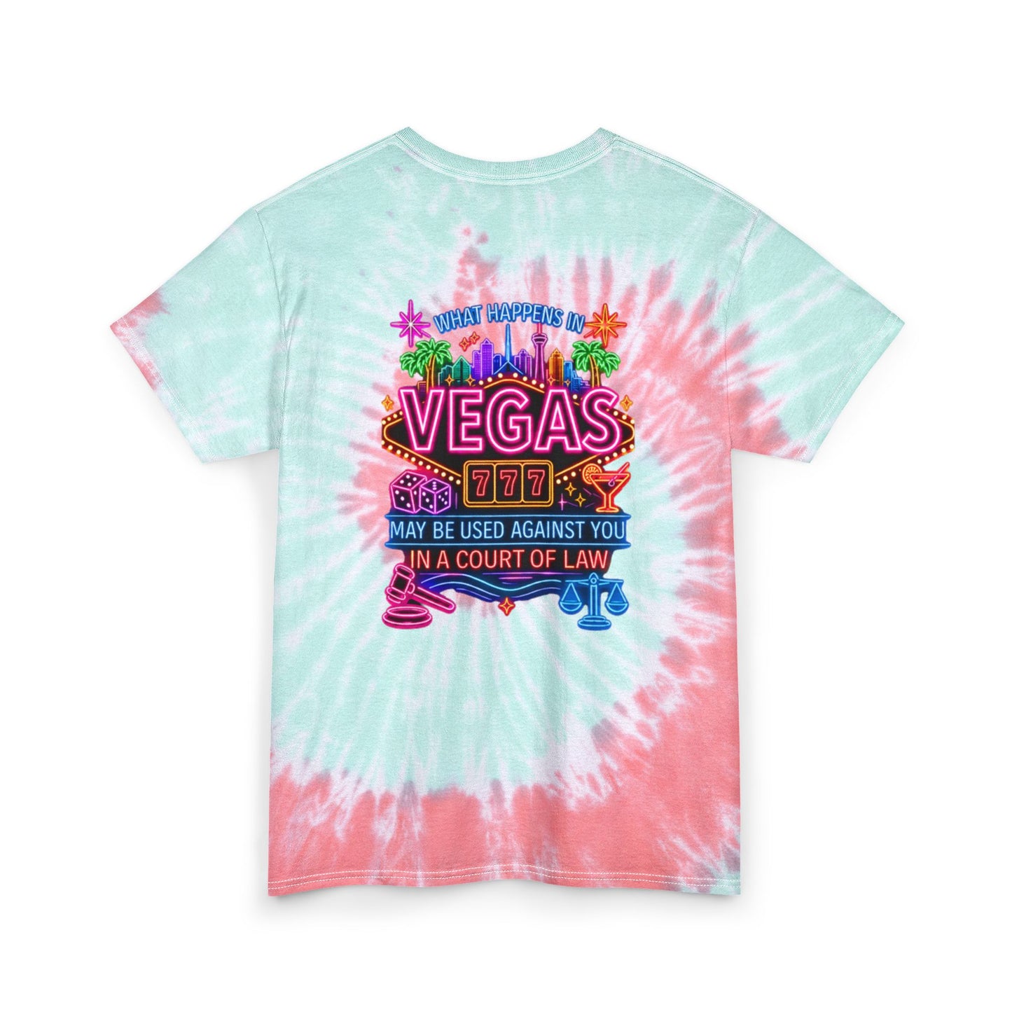 Tie Dye Tee — "Pretty Lies and Alibis" Crime Con 26' Vegas (Design 2)