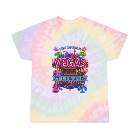 Vegas Neon Tie-Dye Tee — 'What Happens In Vegas You' No Logo