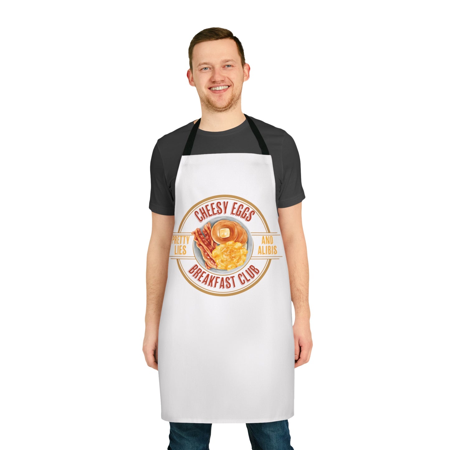 Cheesy Eggs Breakfast Club Apron, 5-Color Straps (AOP)