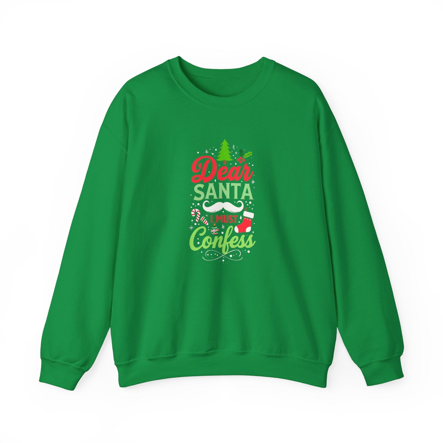 New Dear Santa Confess Unisex Heavy Blend™ Crewneck Sweatshirt - Cozy Christmas Apparel