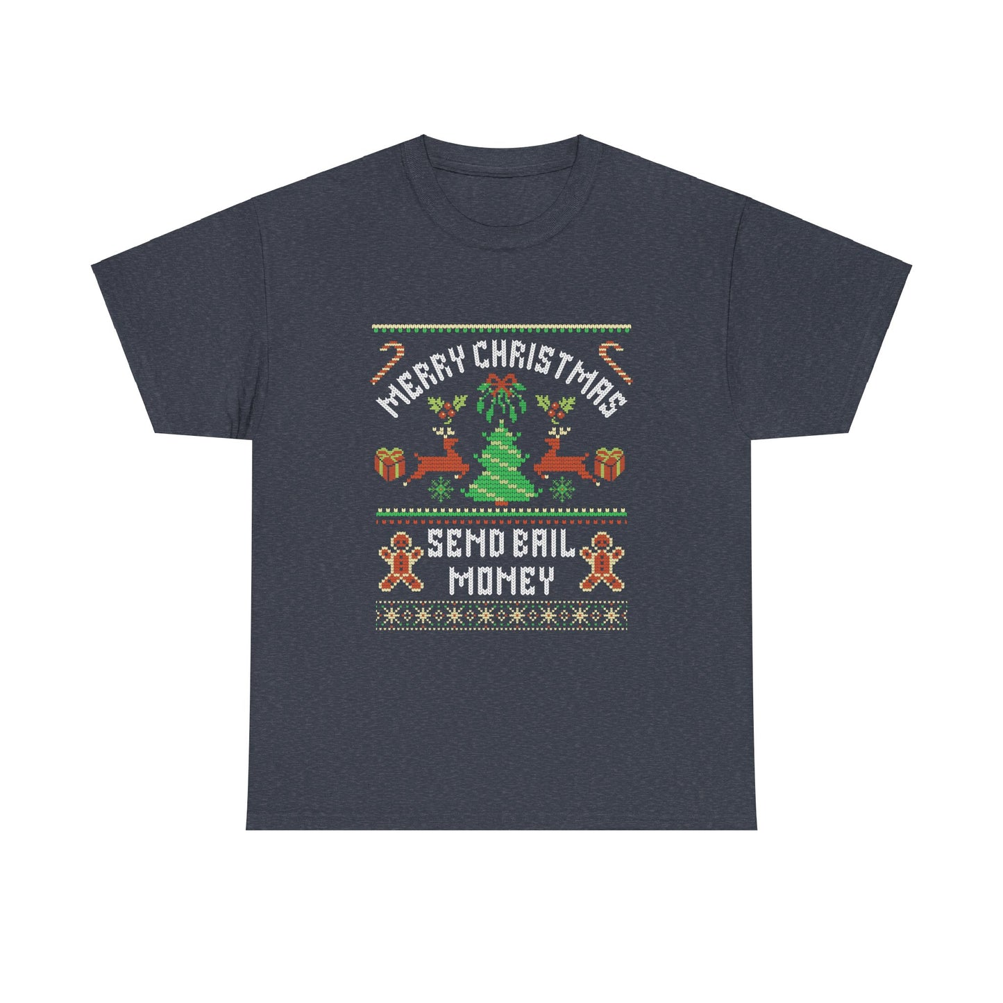 NEW! Merry Christmas Send Bail Unisex Heavy Cotton Tee