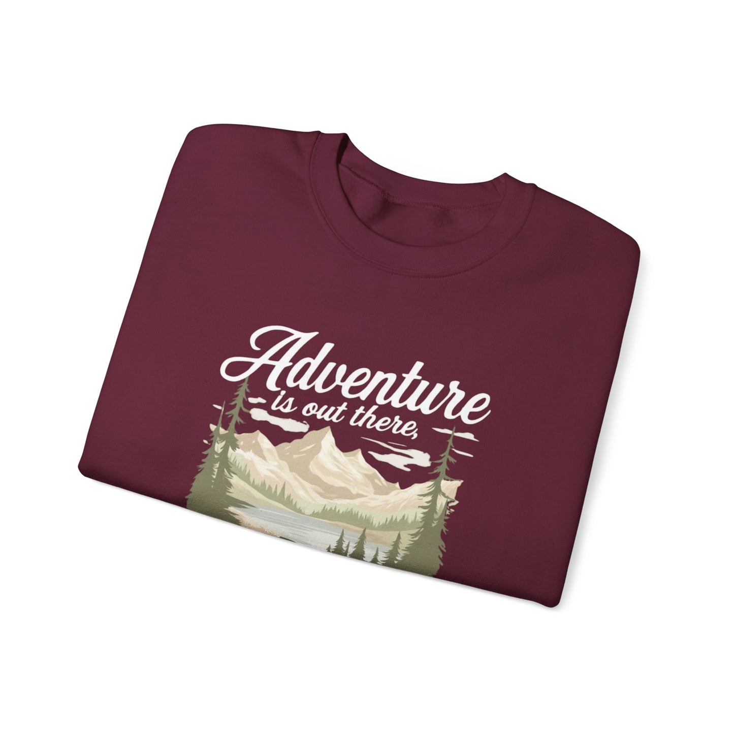 NEW Crewneck Sweatshirt — “Adventure Is Out There… But Then Again, So Are Serial Killers” Fun Graphic Pullover