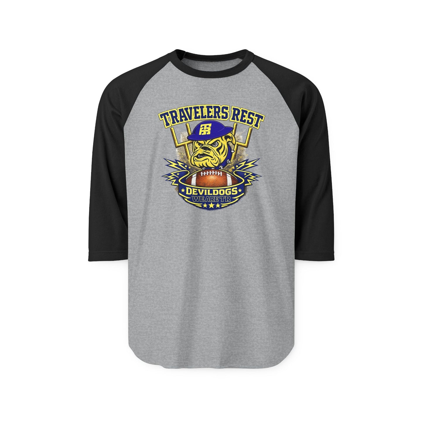 Travelers Rest Devildogs Baseball Raglan Shirt trhs