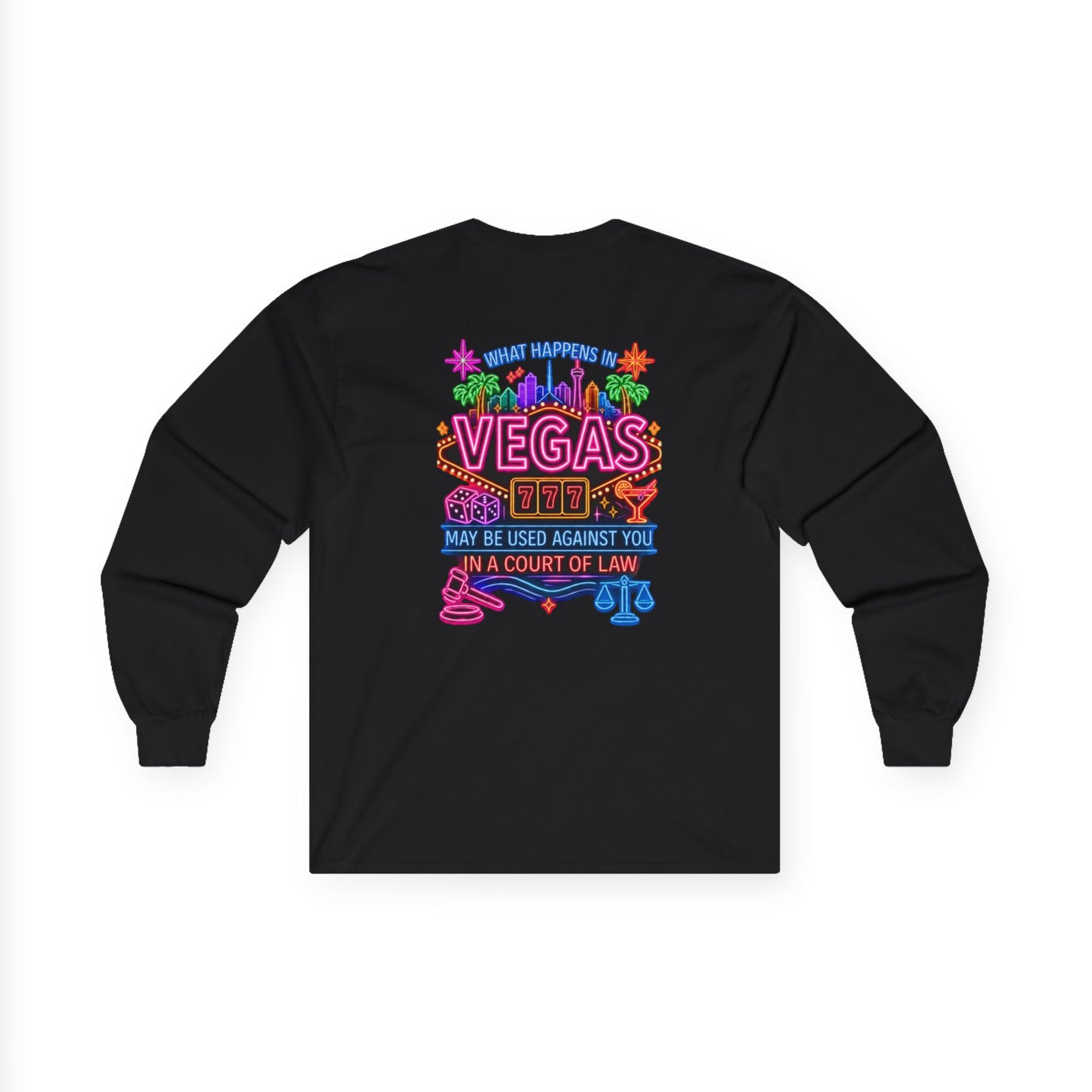 Neon 'What Happens in Vegas' Long Sleeve Tee -Crime Con 26'