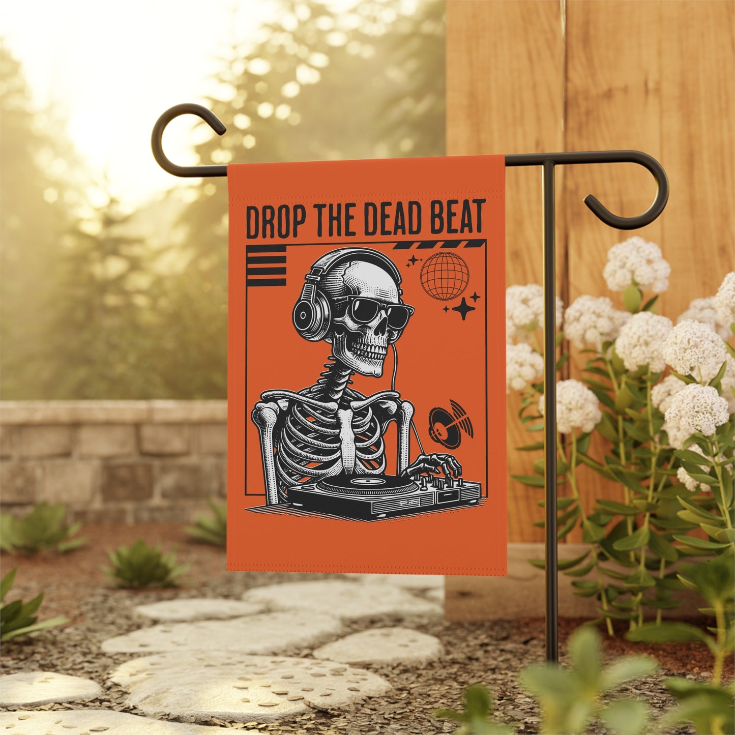 Halloween Drop The Dead Beat Garden & House Banner