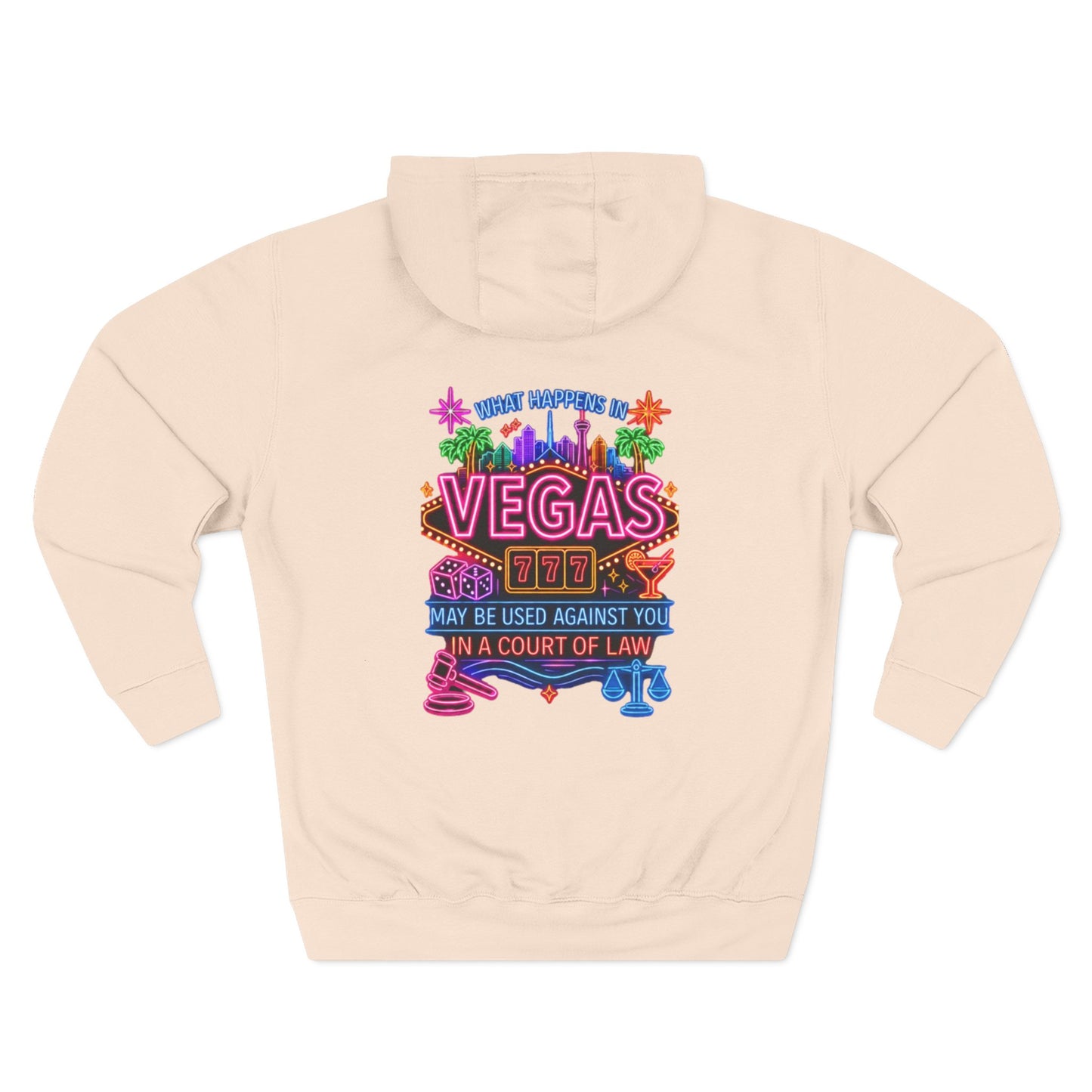 Retro Vegas Neon Hoodie — "What Happens In Vegas" (Design 2) Crime Con 26'