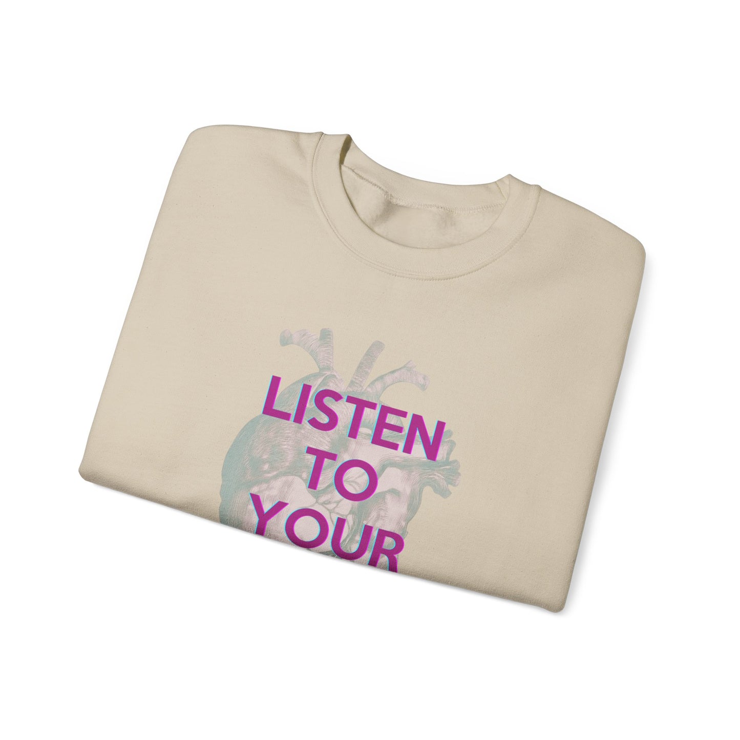 NEW Listen To Your Heart Unisex Heavy Blend™ Crewneck Sweatshirt