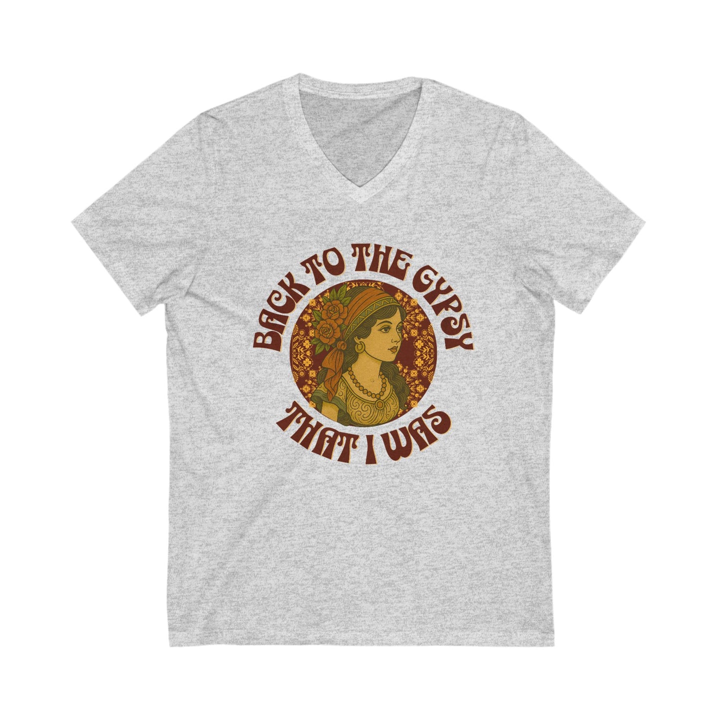V-Neck Tee - Lyrics inspired tee - Back To The Gypsy That I Was - New 2025