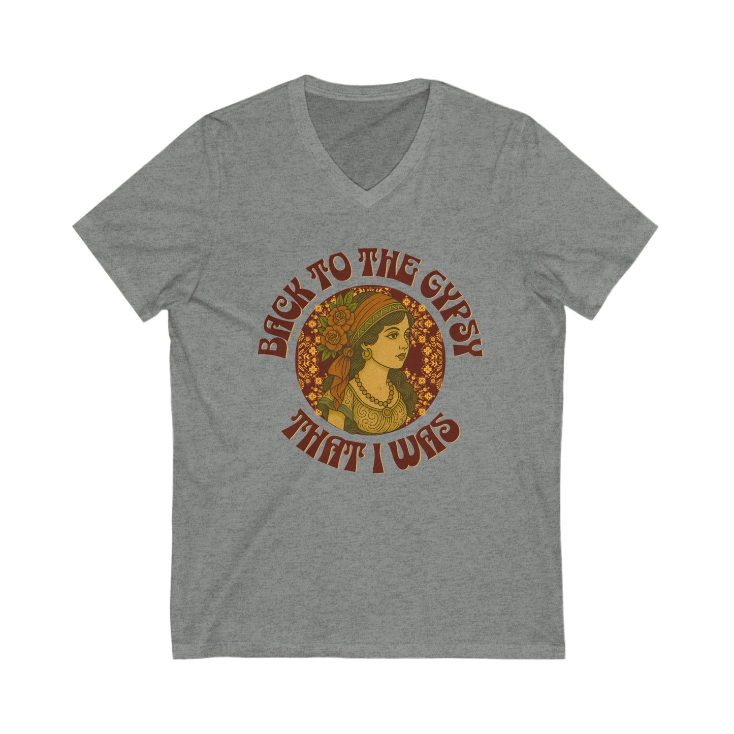 V-Neck Tee - Lyrics inspired tee - Back To The Gypsy That I Was - New 2025