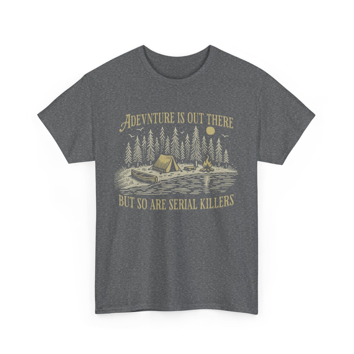 Adventure Is Out There Unisex Heavy Cotton Tee - Funny Outdoor Shirt