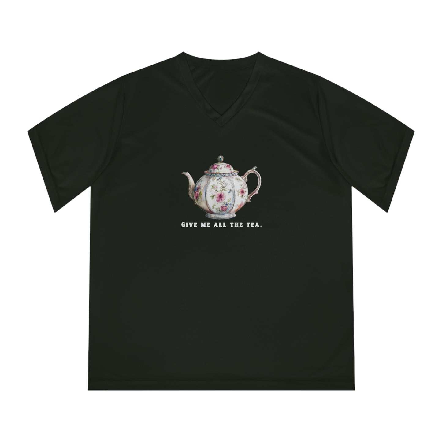 All The Tea Women's Performance V-Neck T-Shirt