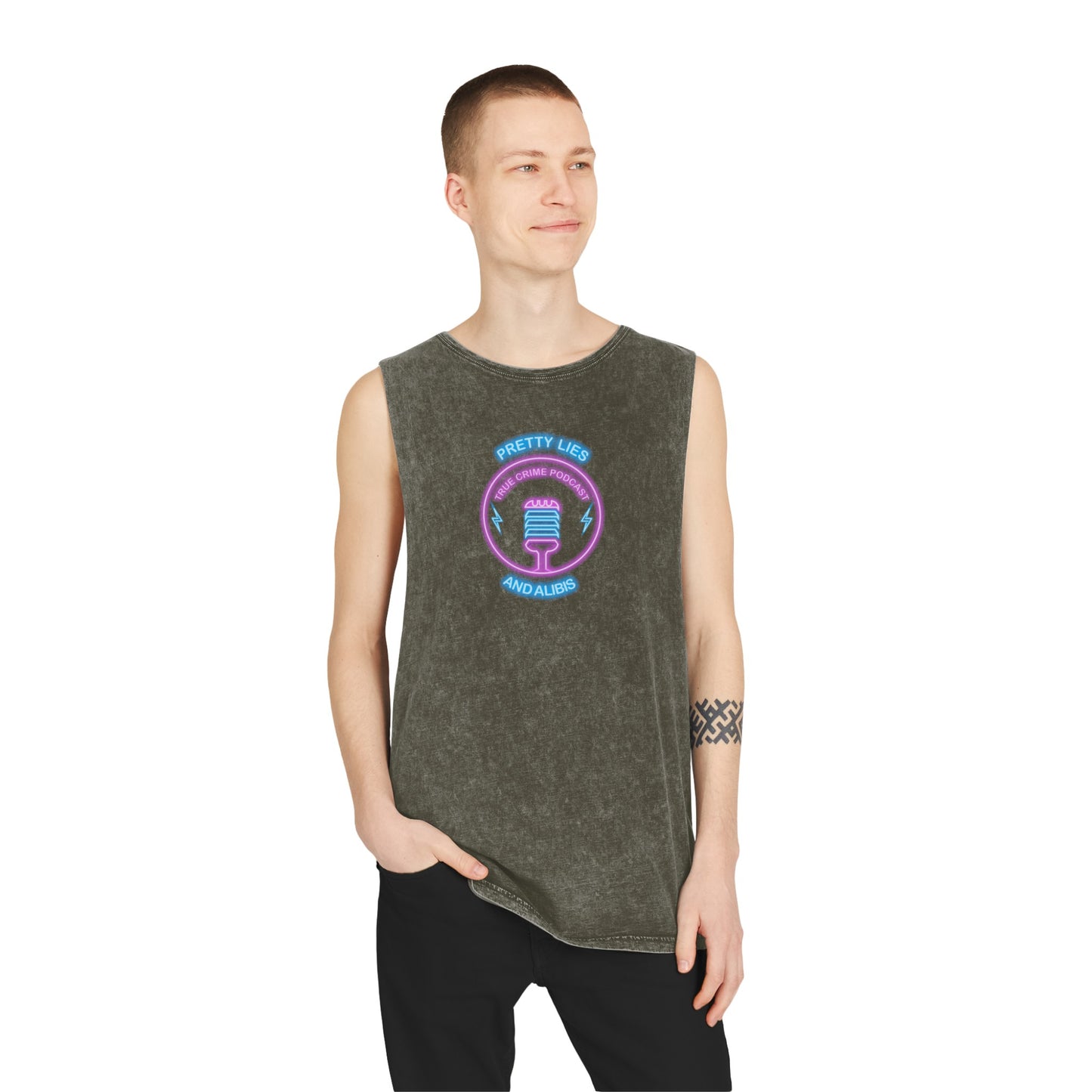 Logo Unisex Stonewash Tank Top