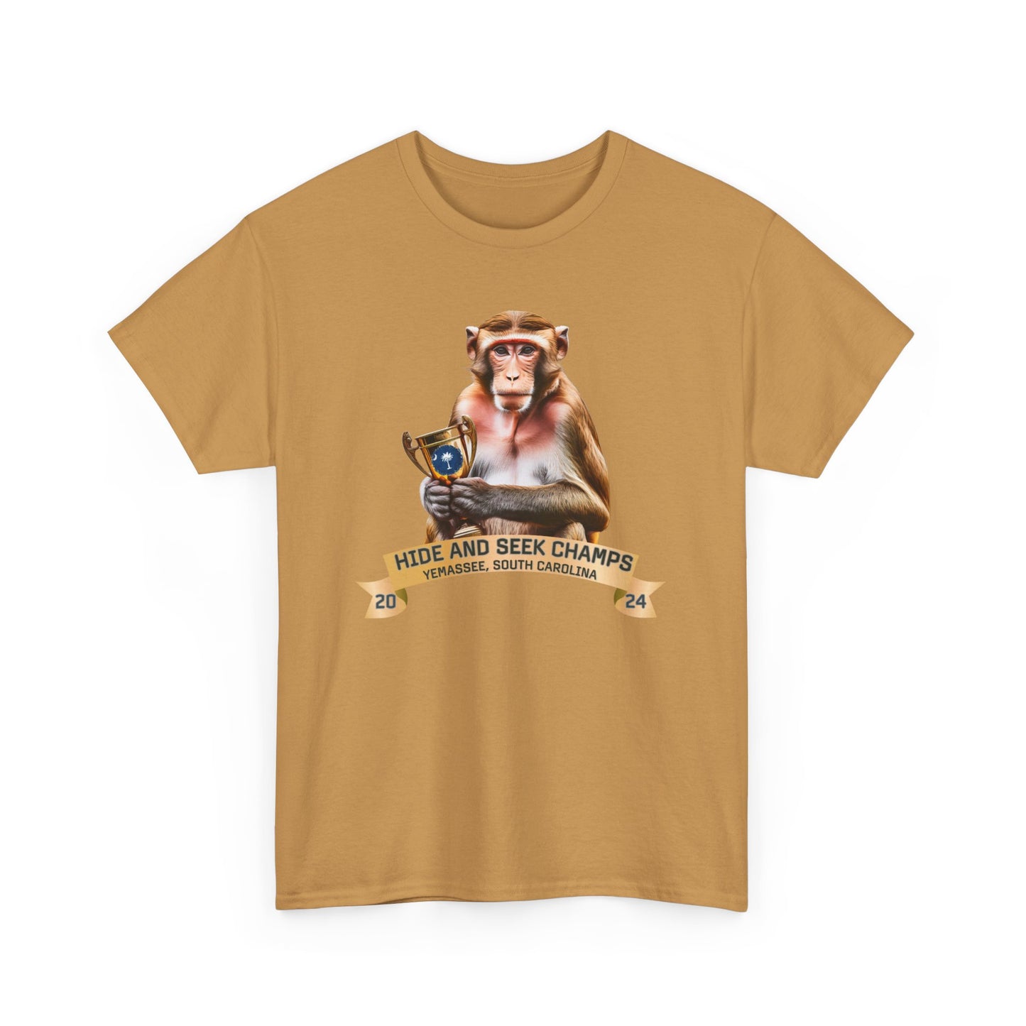 Yemassee Monkeys Hide and Seek Champs Unisex Heavy Cotton Tee