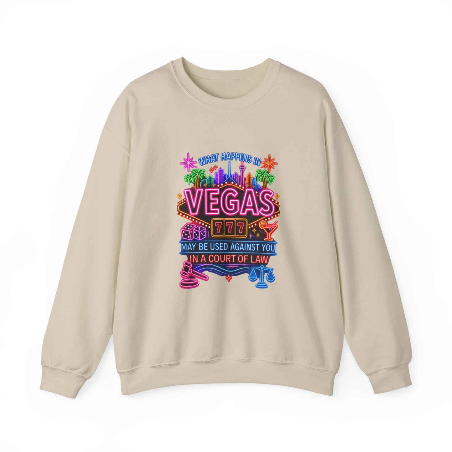 Graphic Sweatshirt – "What Happens in Vegas" (No Logo)