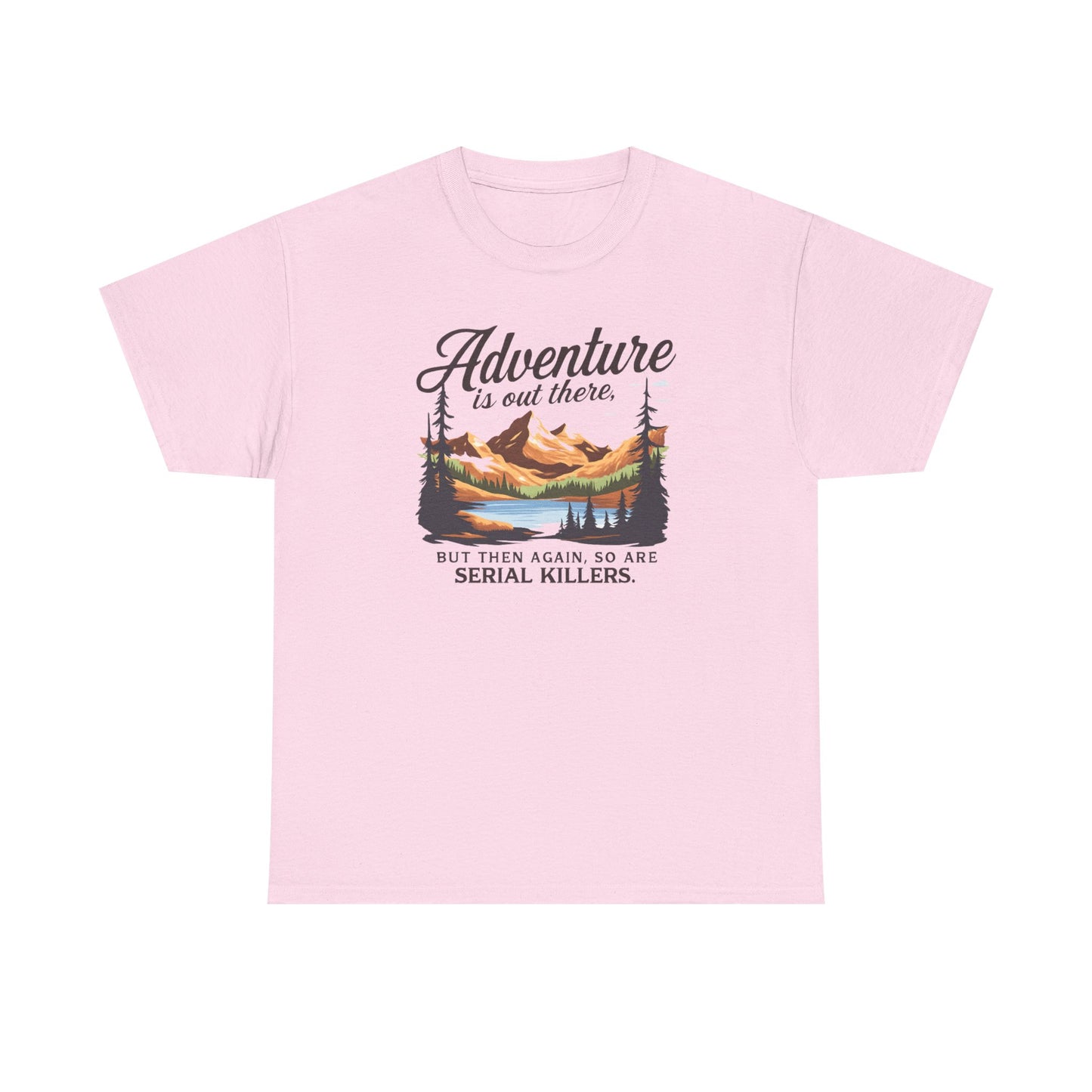 Adventure Is Out There Tee — Retro Mountain Camping Graphic T‑Shirt