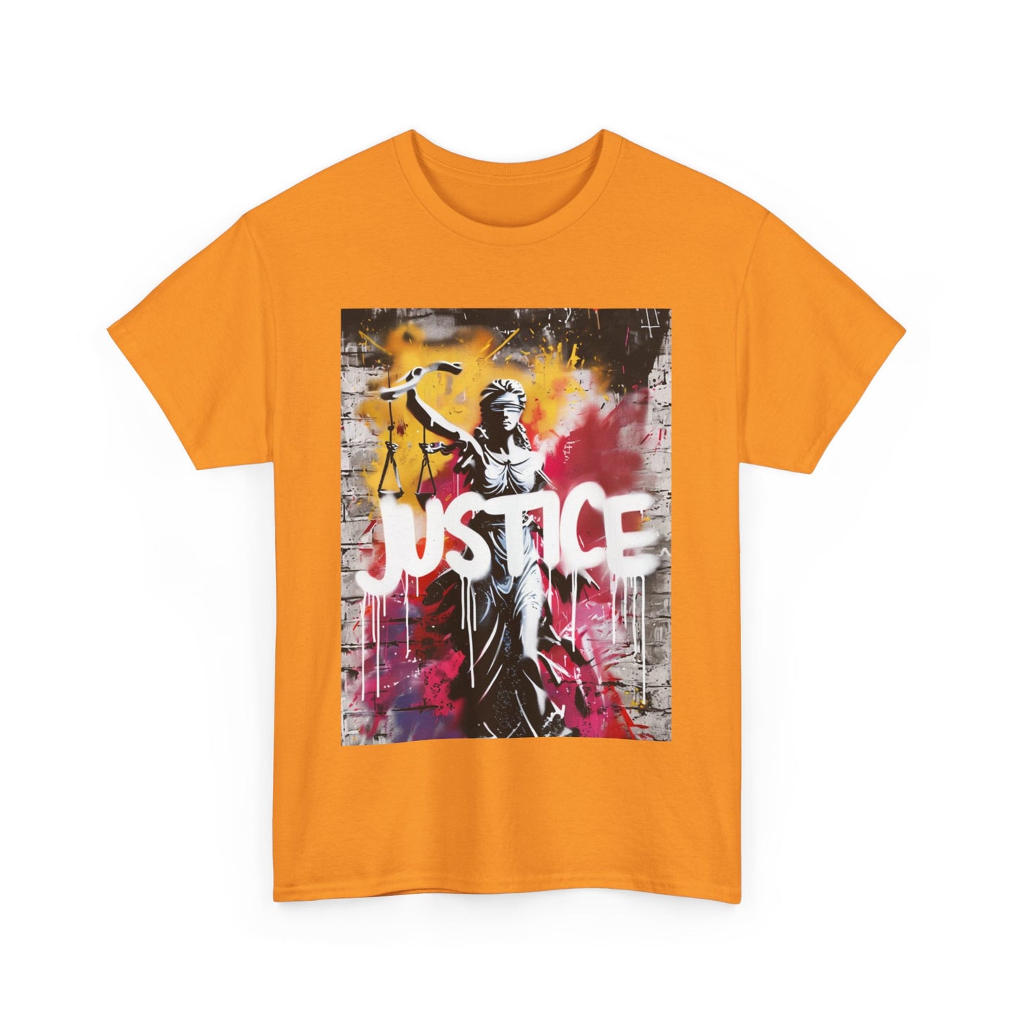 NEW! Justice Graphic Unisex Heavy Cotton Tee - Bold Statement Shirt