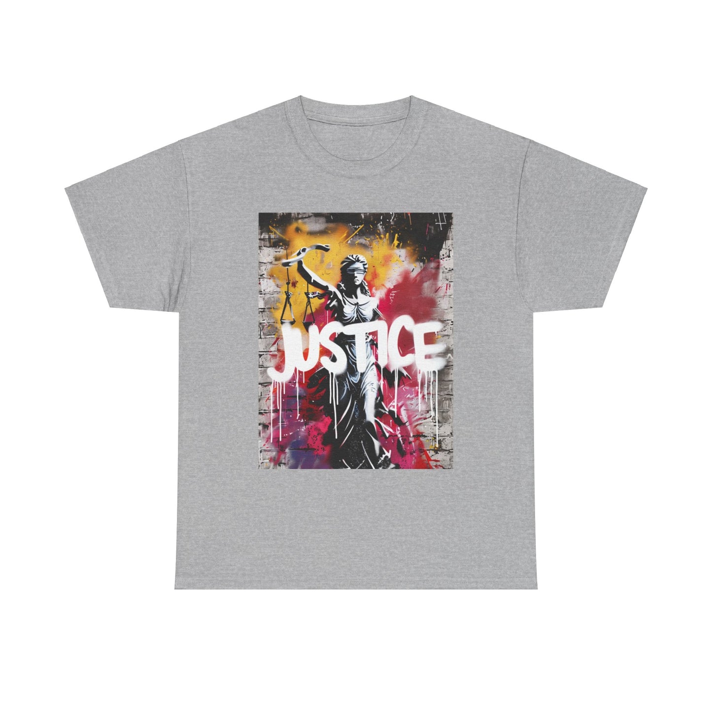 NEW! Justice Graphic Unisex Heavy Cotton Tee - Bold Statement Shirt